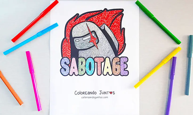 Dibujo de Among Us coloreado por Coloreando Juntos