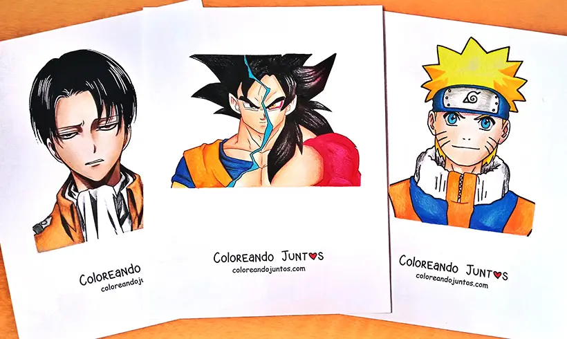 Dibujos de animes y mangas coloreados por Coloreando Juntos