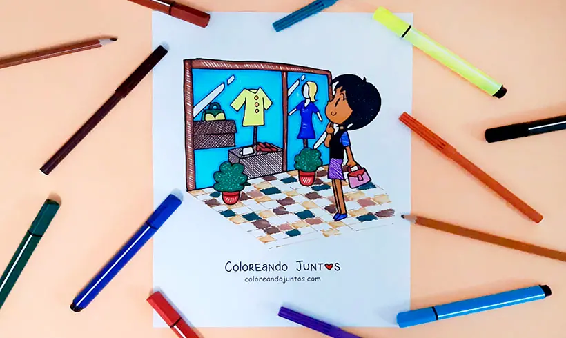 Dibujo de camisa coloreada por Coloreando Juntos