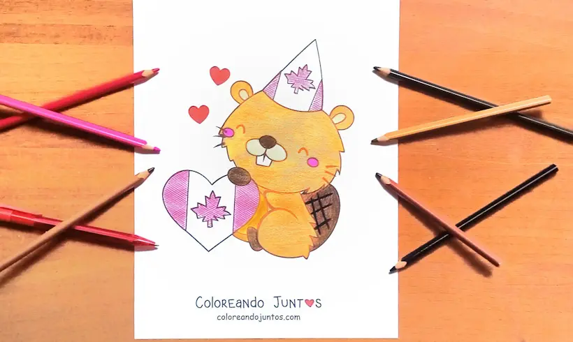 Dibujo de Canadá coloreado por Coloreando Juntos