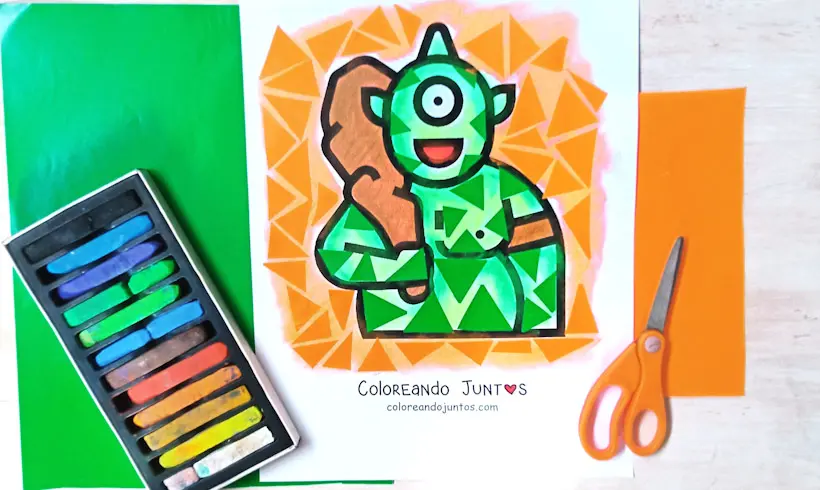 Dibujo de un Cíclope coloreado por Coloreando Juntos