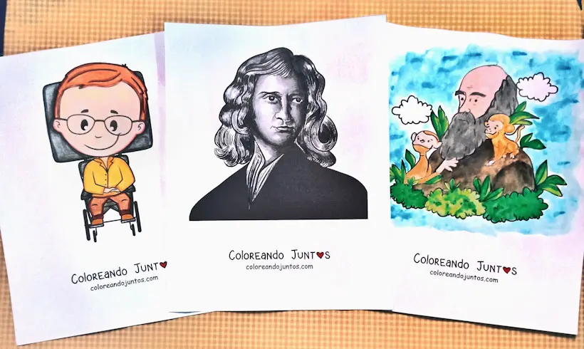 Dibujos de científicos e inventores famosos coloreados por Coloreando Juntos