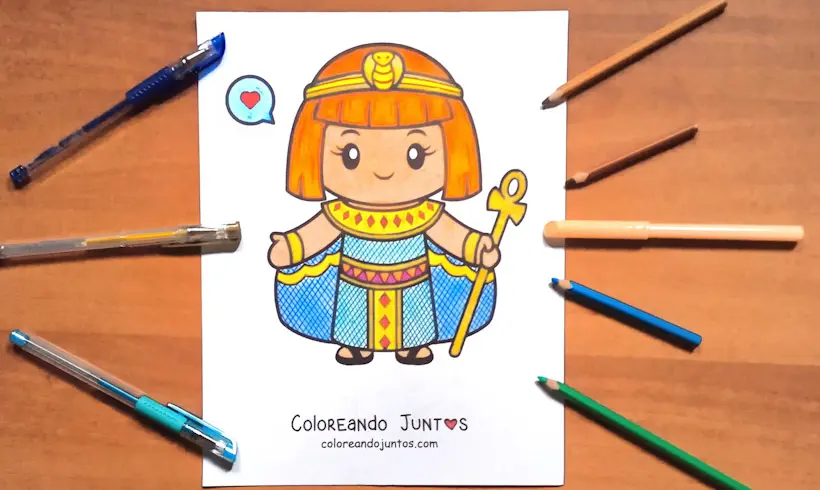 Dibujo de Cleopatra coloreado por Coloreando Juntos