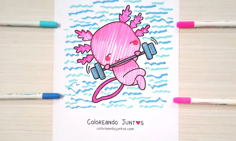 Dibujo de deporte kawaii coloreado por Coloreando Juntos