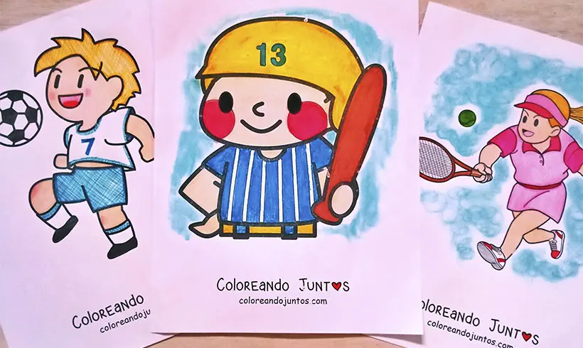 Dibujos de deportes coloreados por Coloreando Juntos