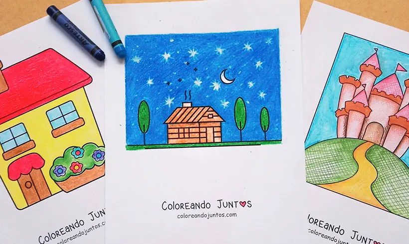 Dibujos de edificios coloreados por Coloreando Juntos