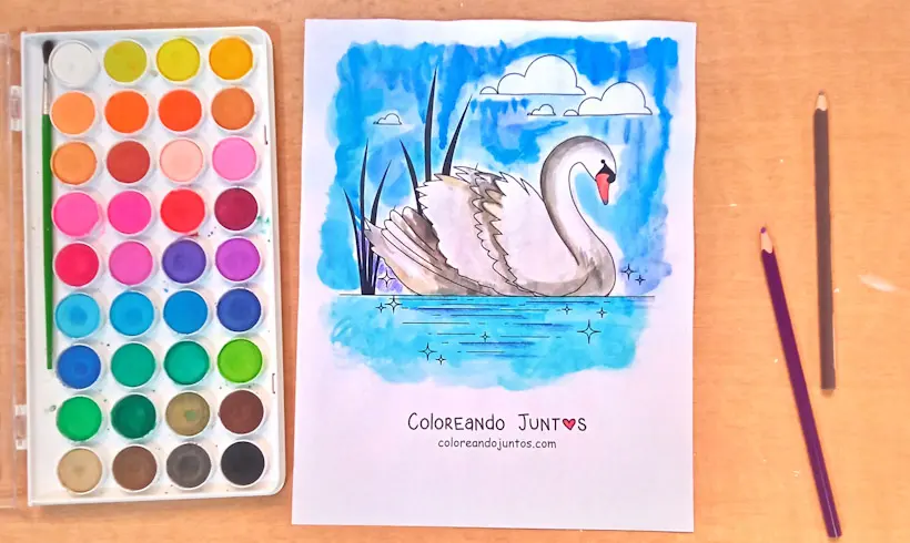 Dibujo del Patito Feo coloreado por Coloreando Juntos