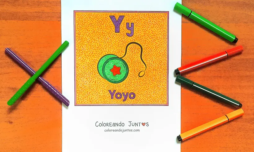 Dibujo de yoyo coloreado por Coloreando Juntos