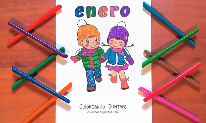 Dibujo del mes de junio coloreado por Coloreando Juntos