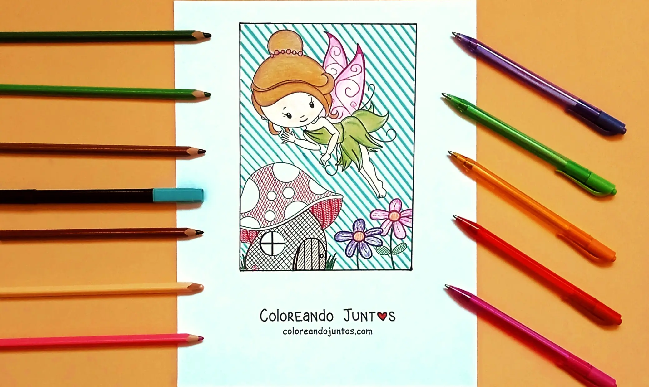 Dibujo de estación kawaii coloreada por Coloreando Juntos