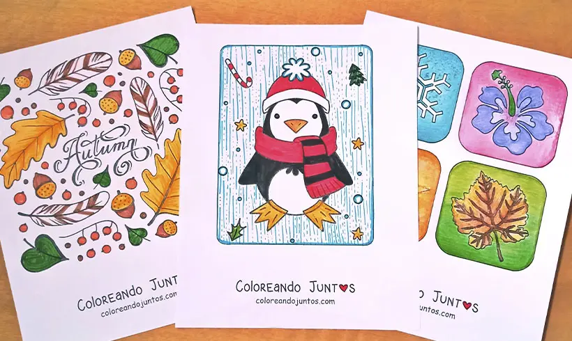 Dibujos de estaciones coloreadas por Coloreando Juntos