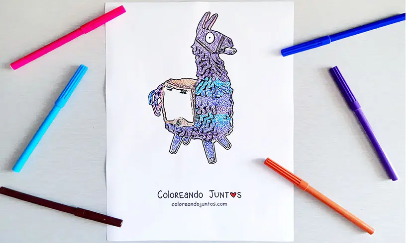 Dibujo de Fortnite coloreado por Coloreando Juntos