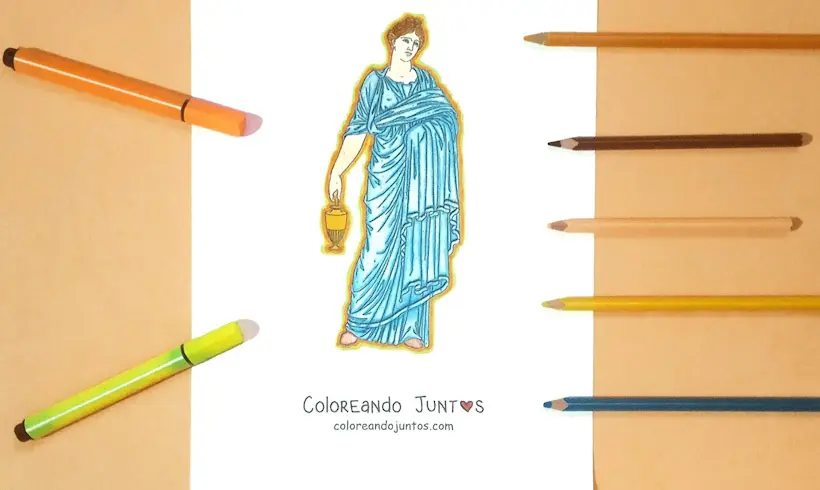 Dibujo de Grecia coloreada por Coloreando Juntos