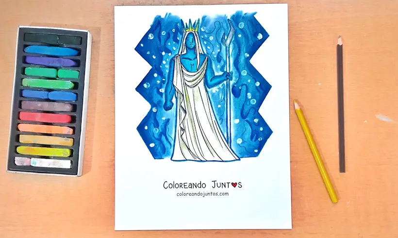 Dibujo del dios Hades coloreado por Coloreando Juntos
