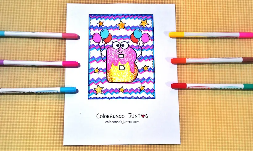 Dibujo de la letra B coloreada por Coloreando Juntos