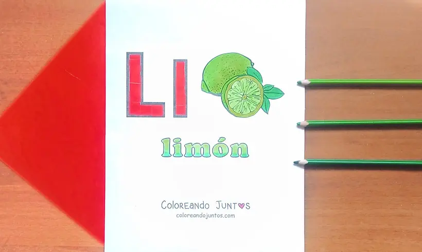 Dibujo de la letra L coloreada por Coloreando Juntos