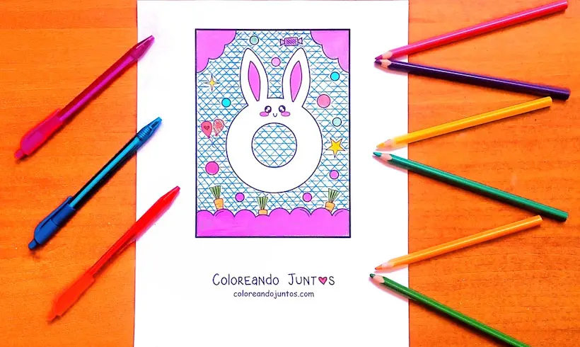 Dibujo de la letra O coloreada por Coloreando Juntos