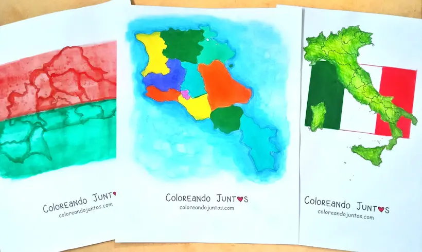 Dibujos de mapas coloreados por Coloreando Juntos