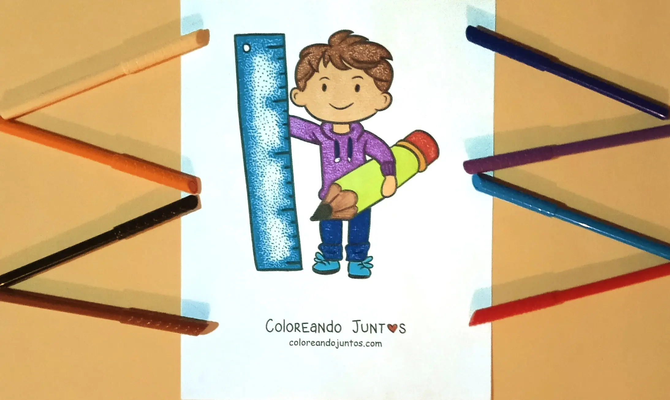 Dibujo de objetos kawaii coloreados por Coloreando Juntos