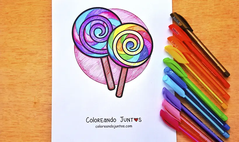 Dibujo de paletas coloreadas por Coloreando Juntos