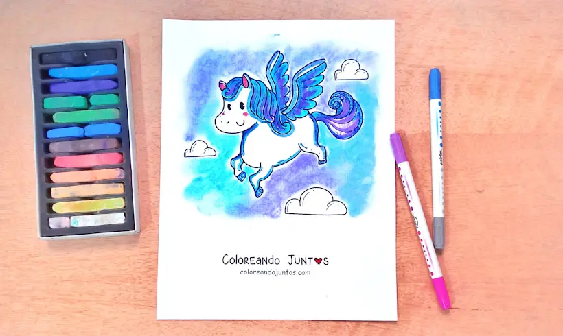 Dibujo de Pegaso coloreado por Coloreando Juntos