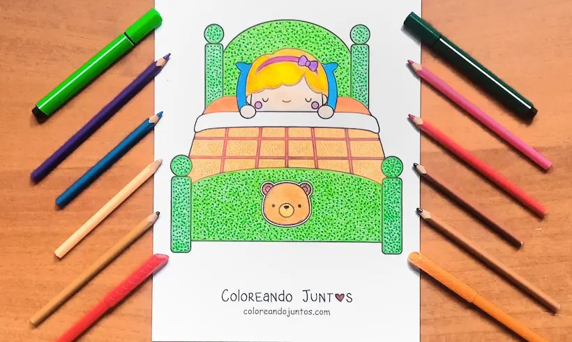 Dibujo de Ricitos de Oro coloreada por Coloreando Juntos
