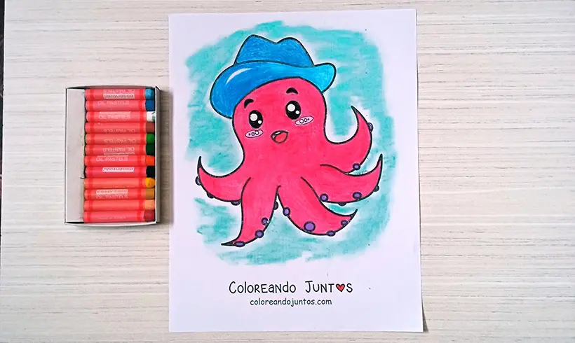 Dibujo de sombrero coloreado por Coloreando Juntos
