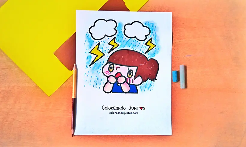 Dibujo de tormenta coloreada por Coloreando Juntos