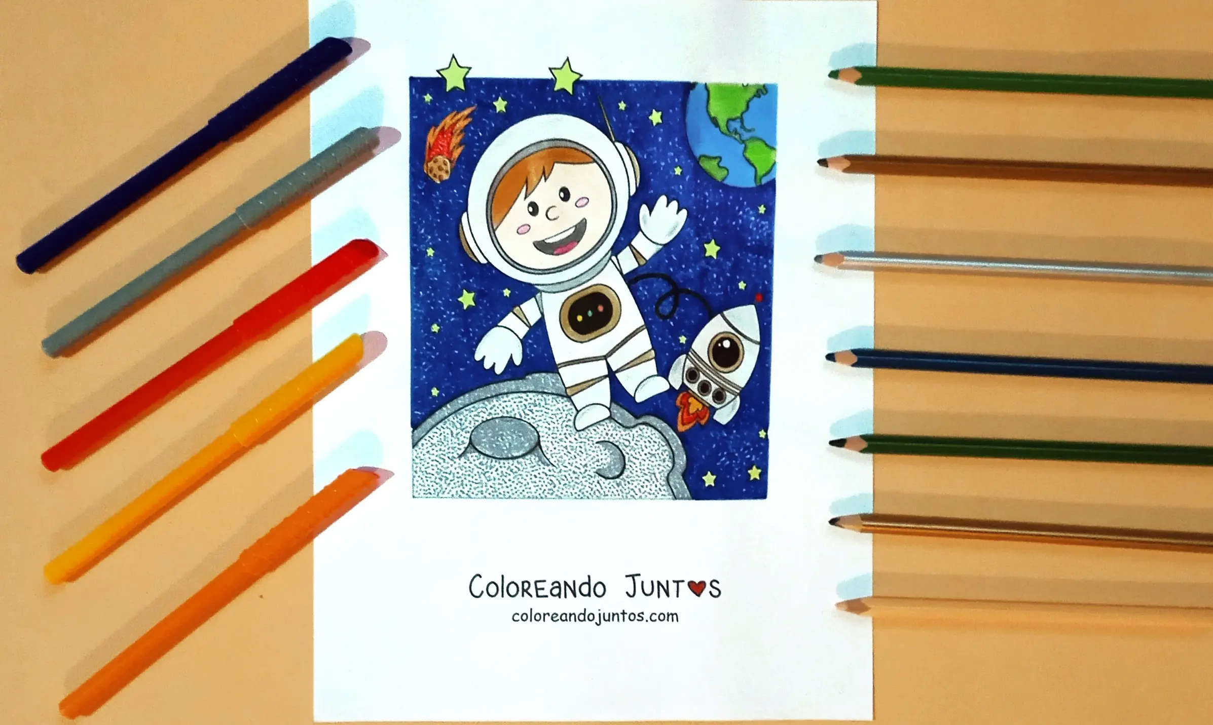 Dibujo de Universo kawaii coloreado por Coloreando Juntos
