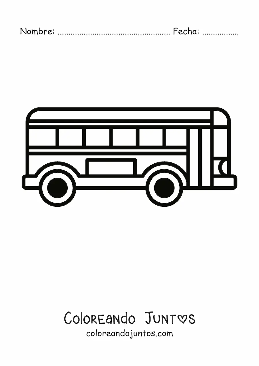 Imagen para colorear de un autobús alargado