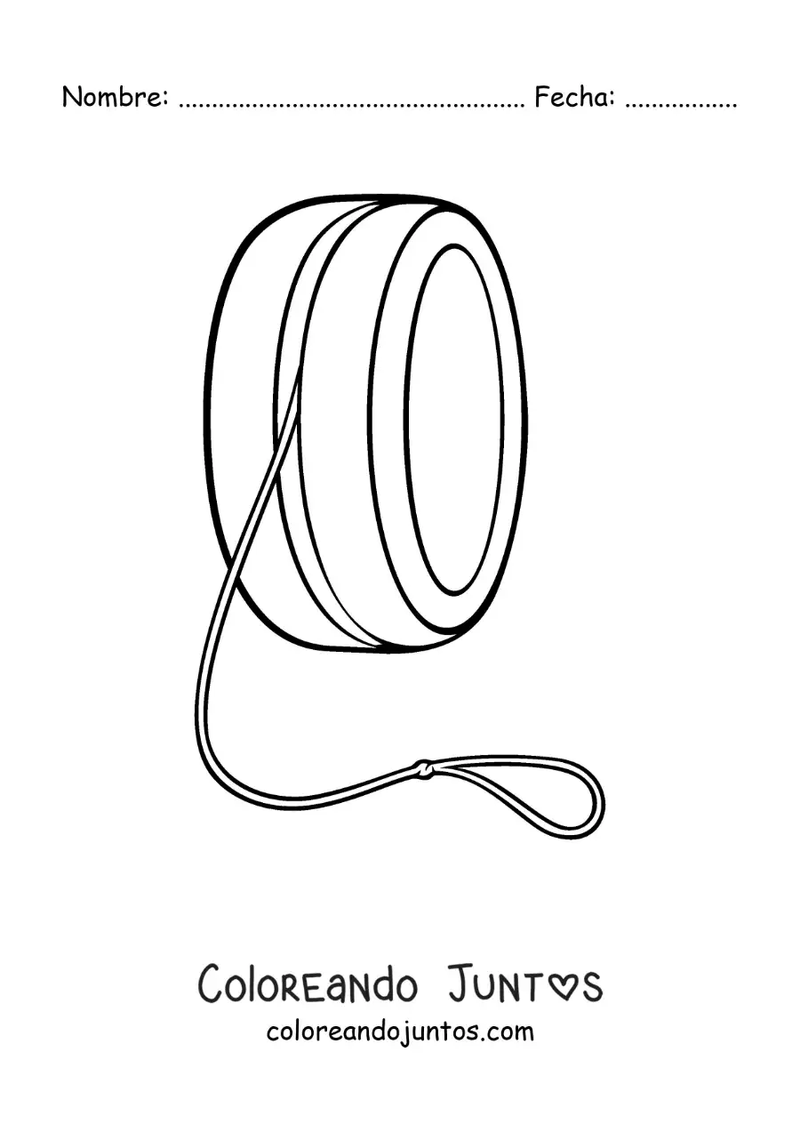 Imagen para colorear de un yoyo grande