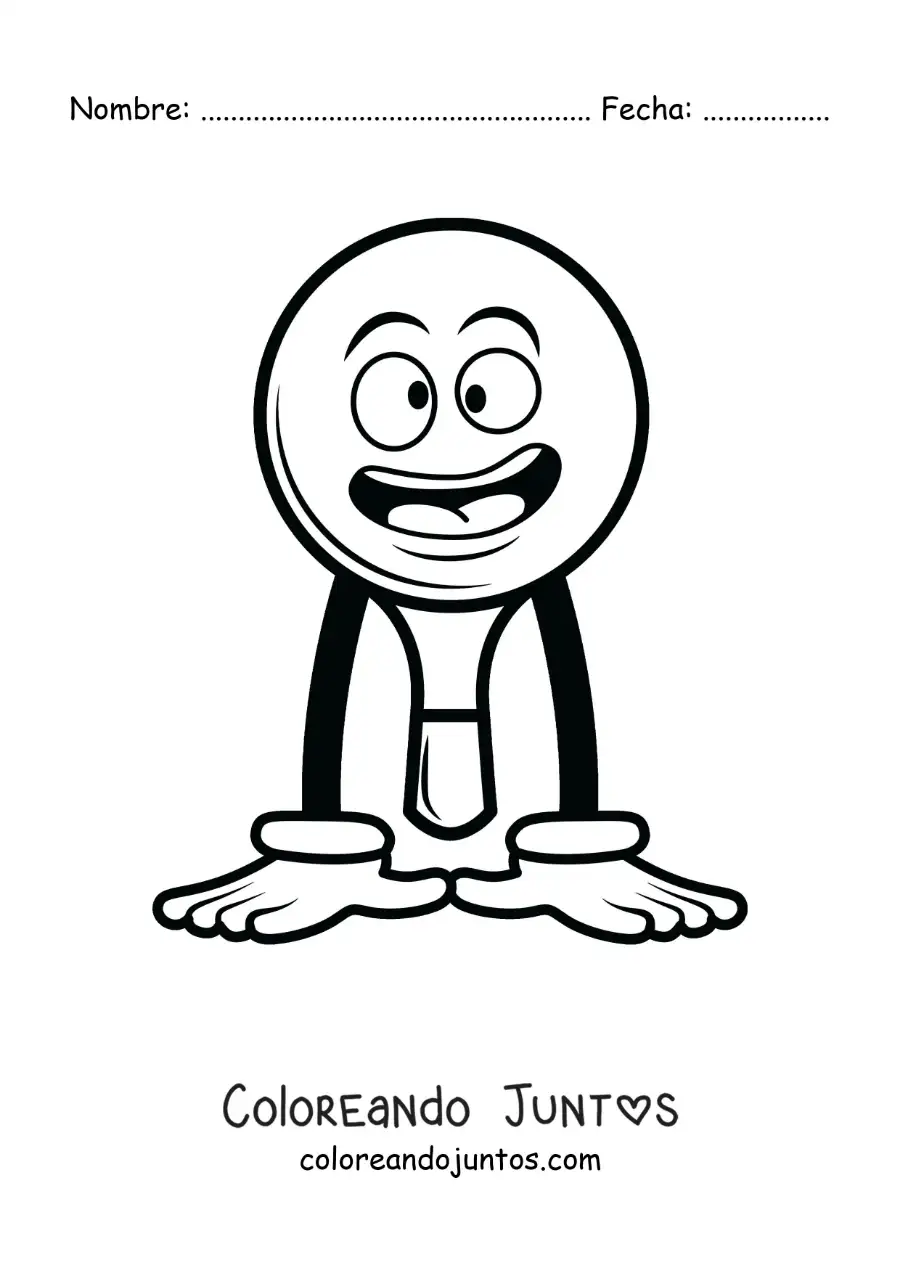 Imagen para colorear de paleta de ping pong animada