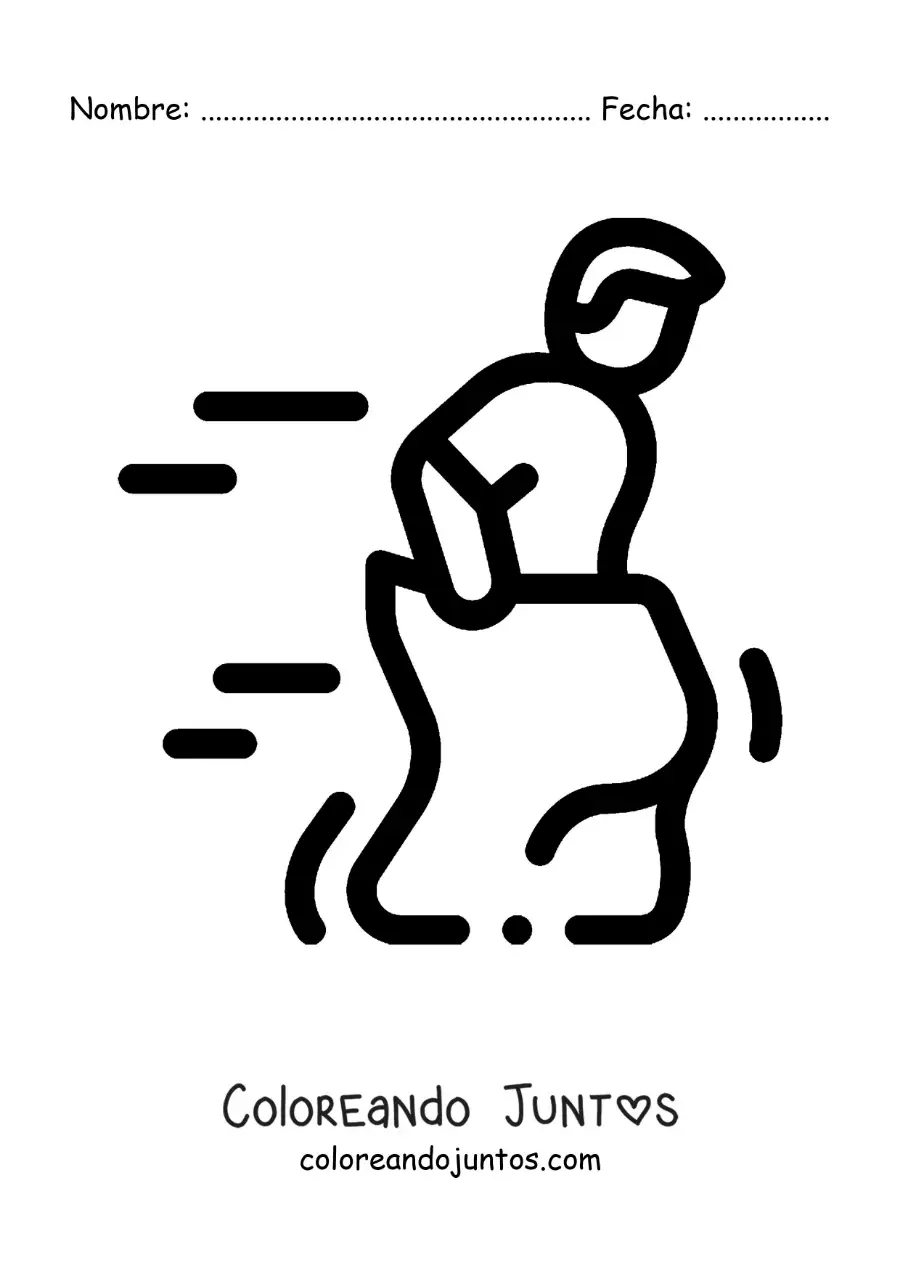 Imagen para colorear de emoji de carrera de sacos