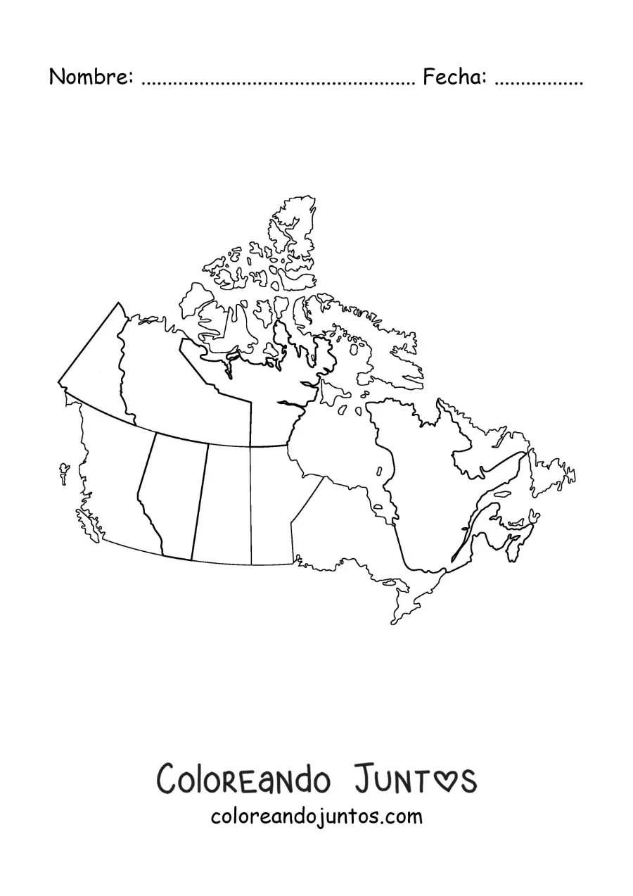 Imagen para colorear de mapa político de China