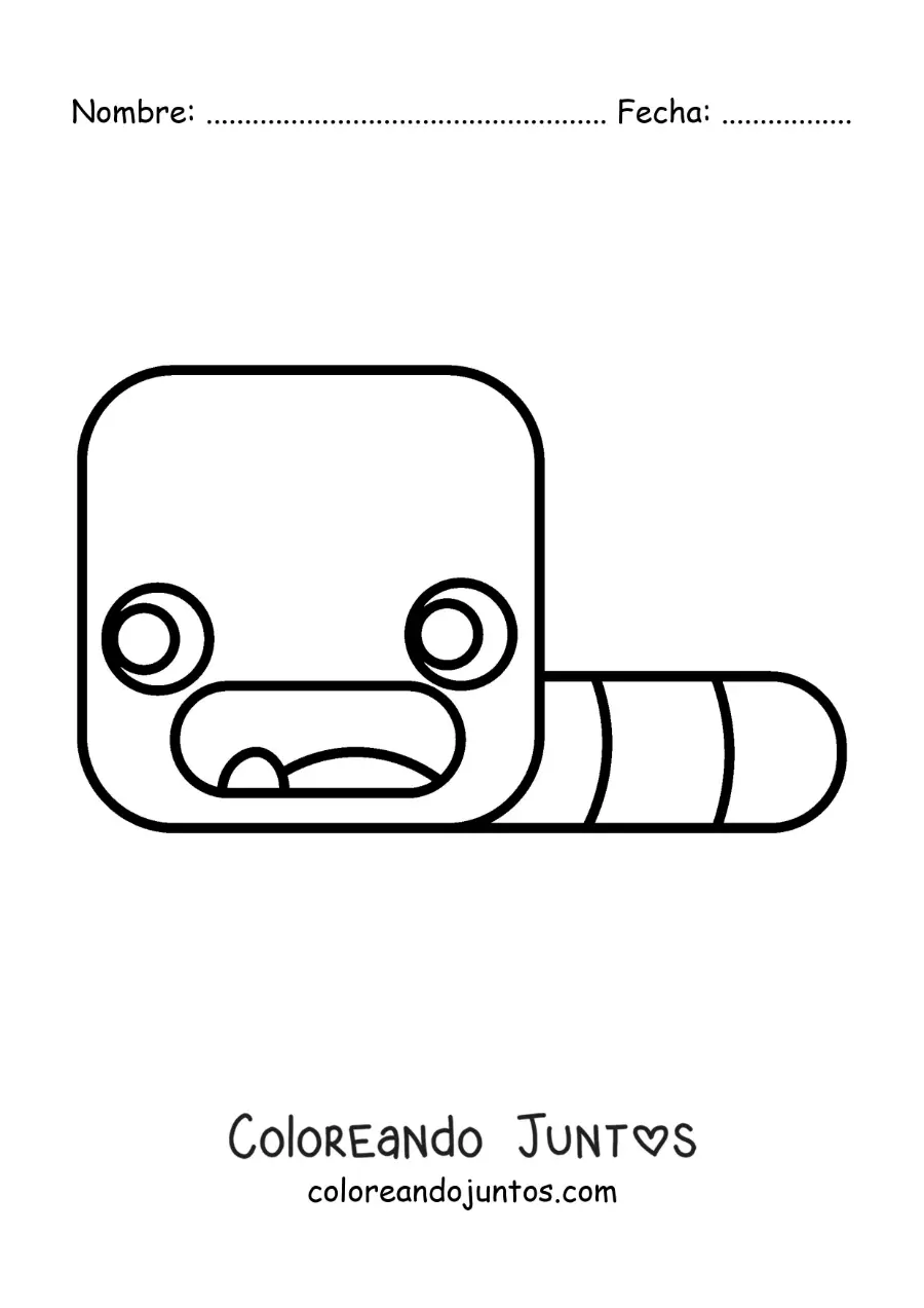 Imagen para colorear de lombriz graciosa animada