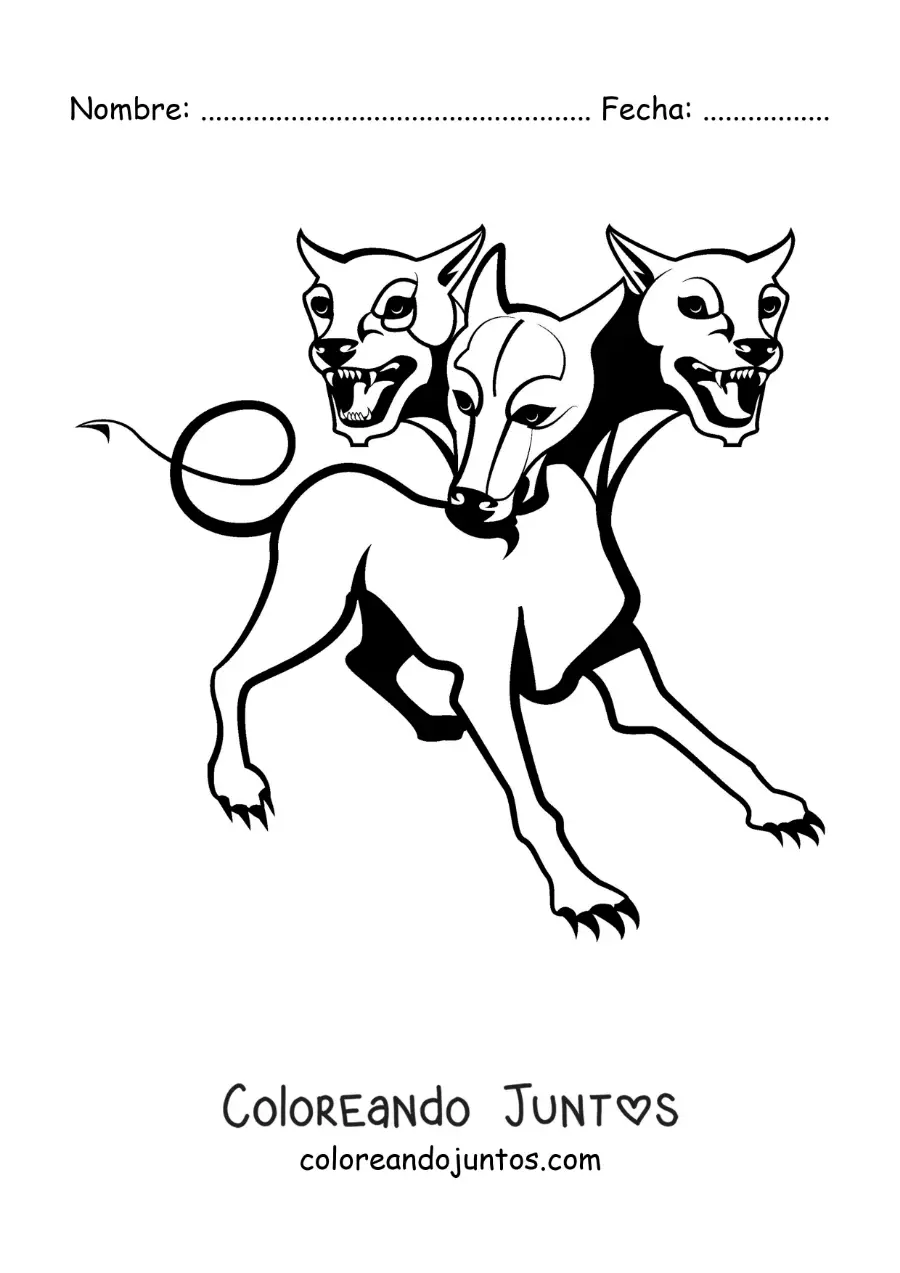 Imagen para colorear de Cerberus