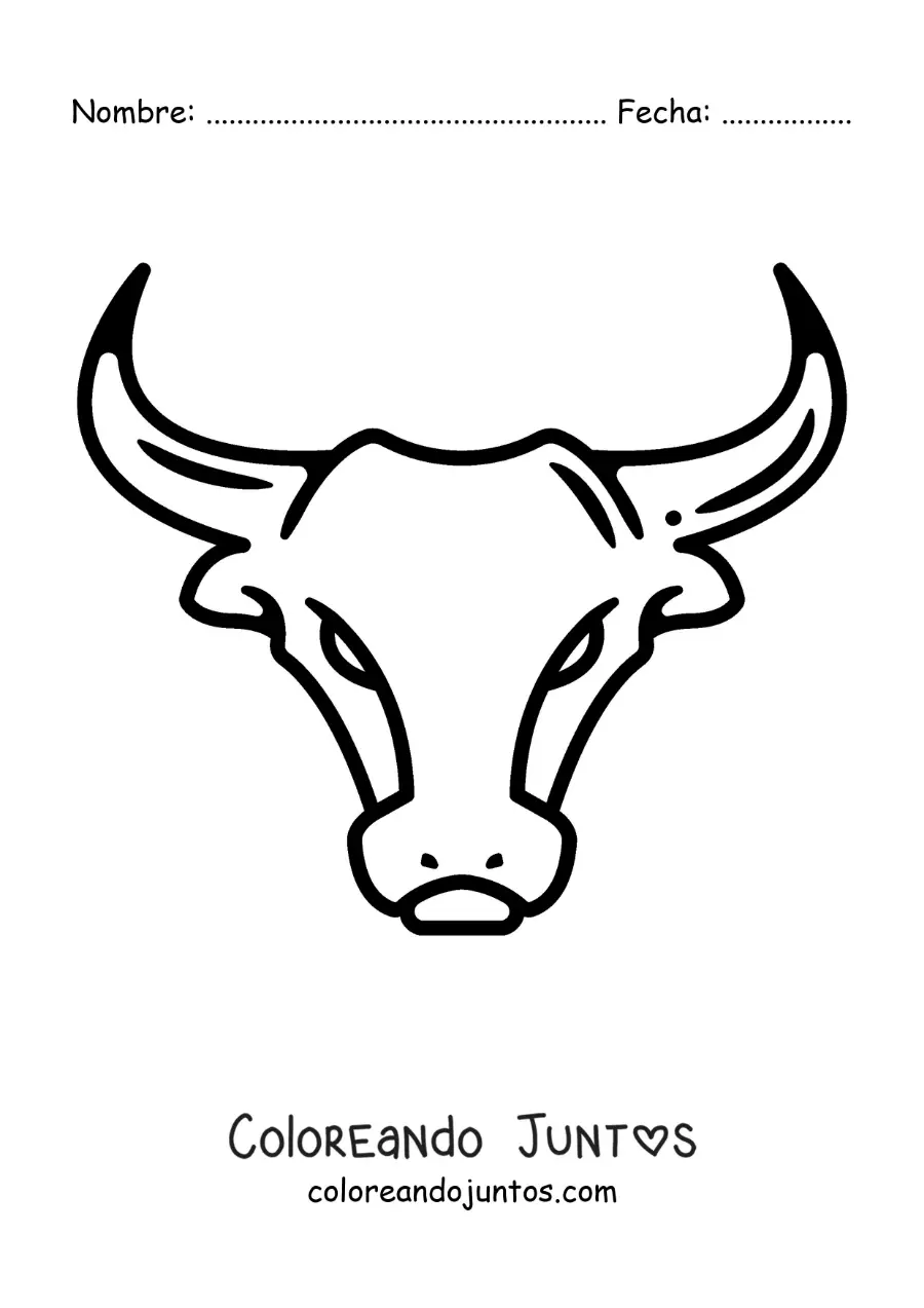 Imagen para colorear de toro de tauro