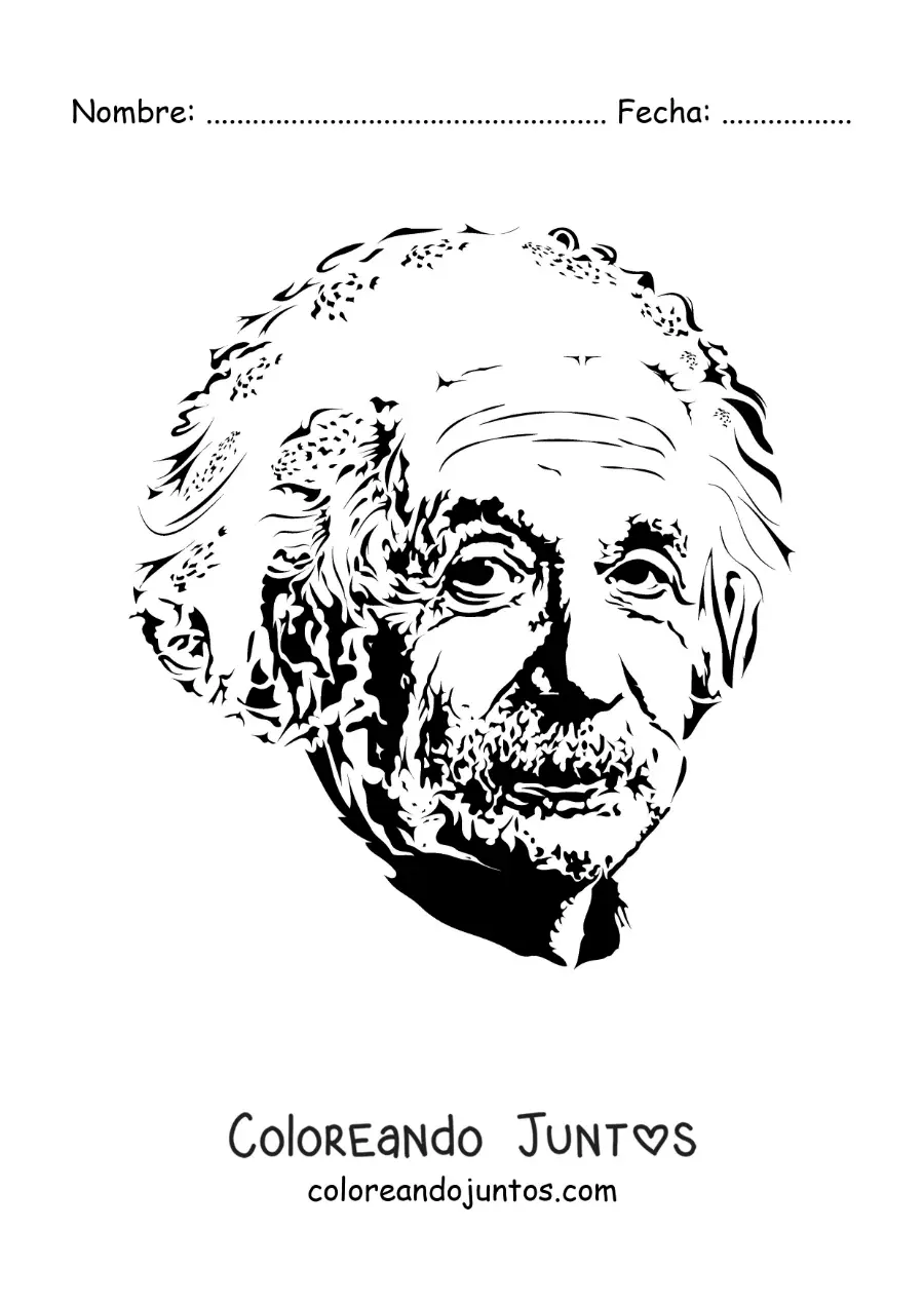 Imagen para colorear de Albert Einstein