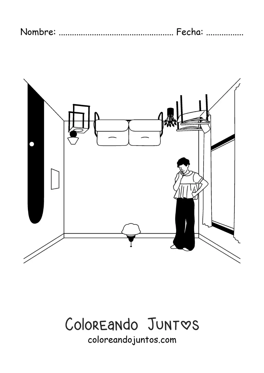 Imagen para colorear de Harry Styles en su álbum Harry's House