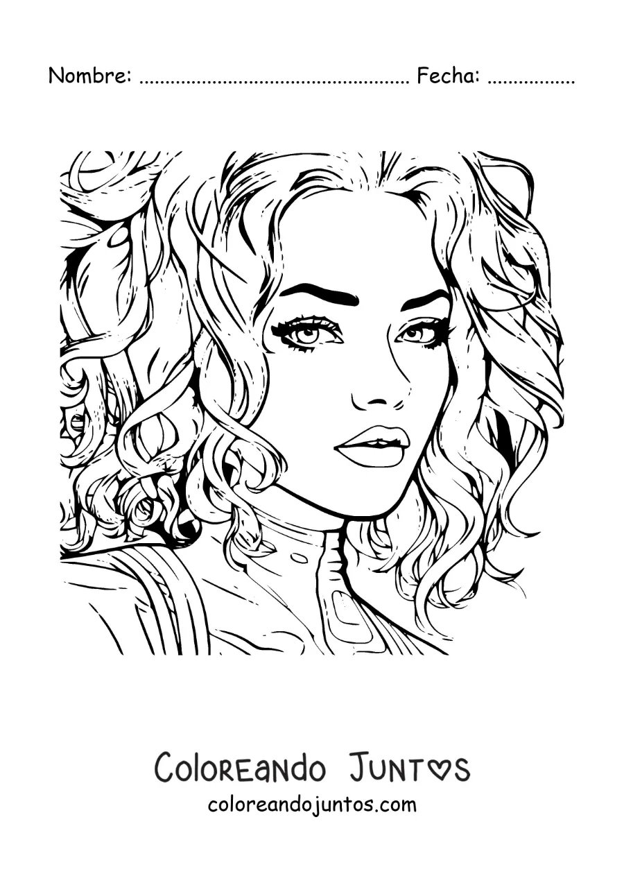 Imagen para colorear de Karol G animada
