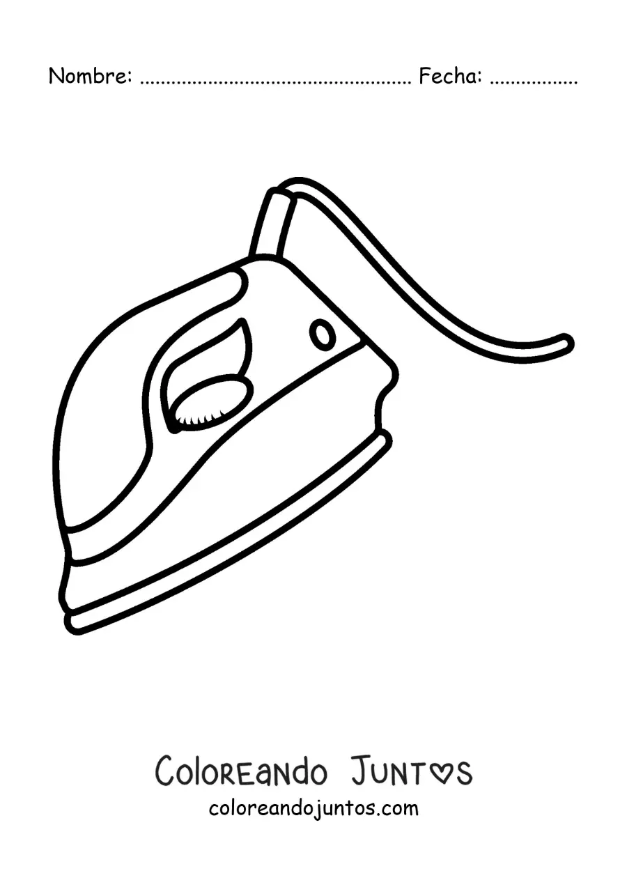 Imagen para colorear de una plancha eléctrica