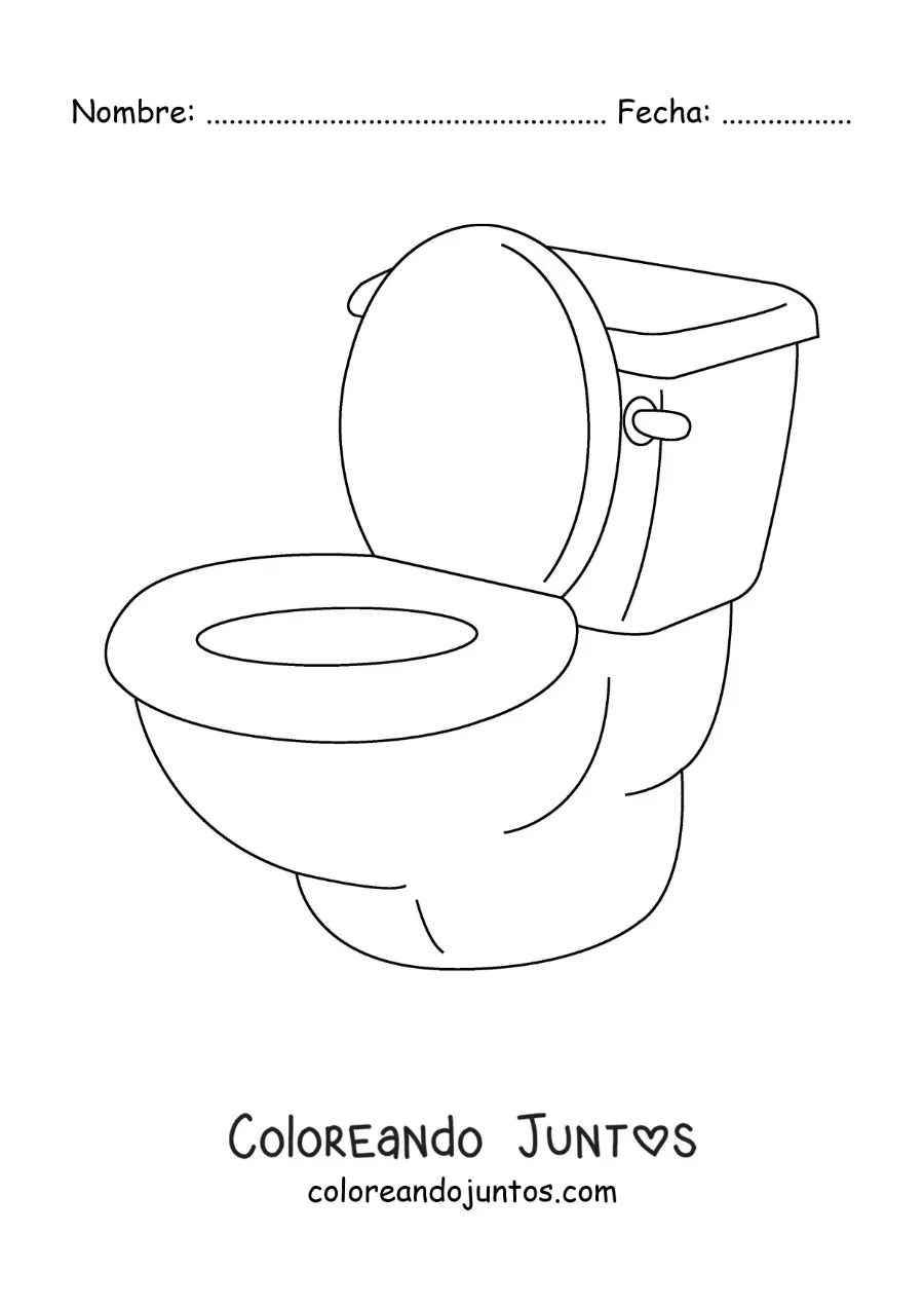 Imagen para colorear de la taza del inodoro