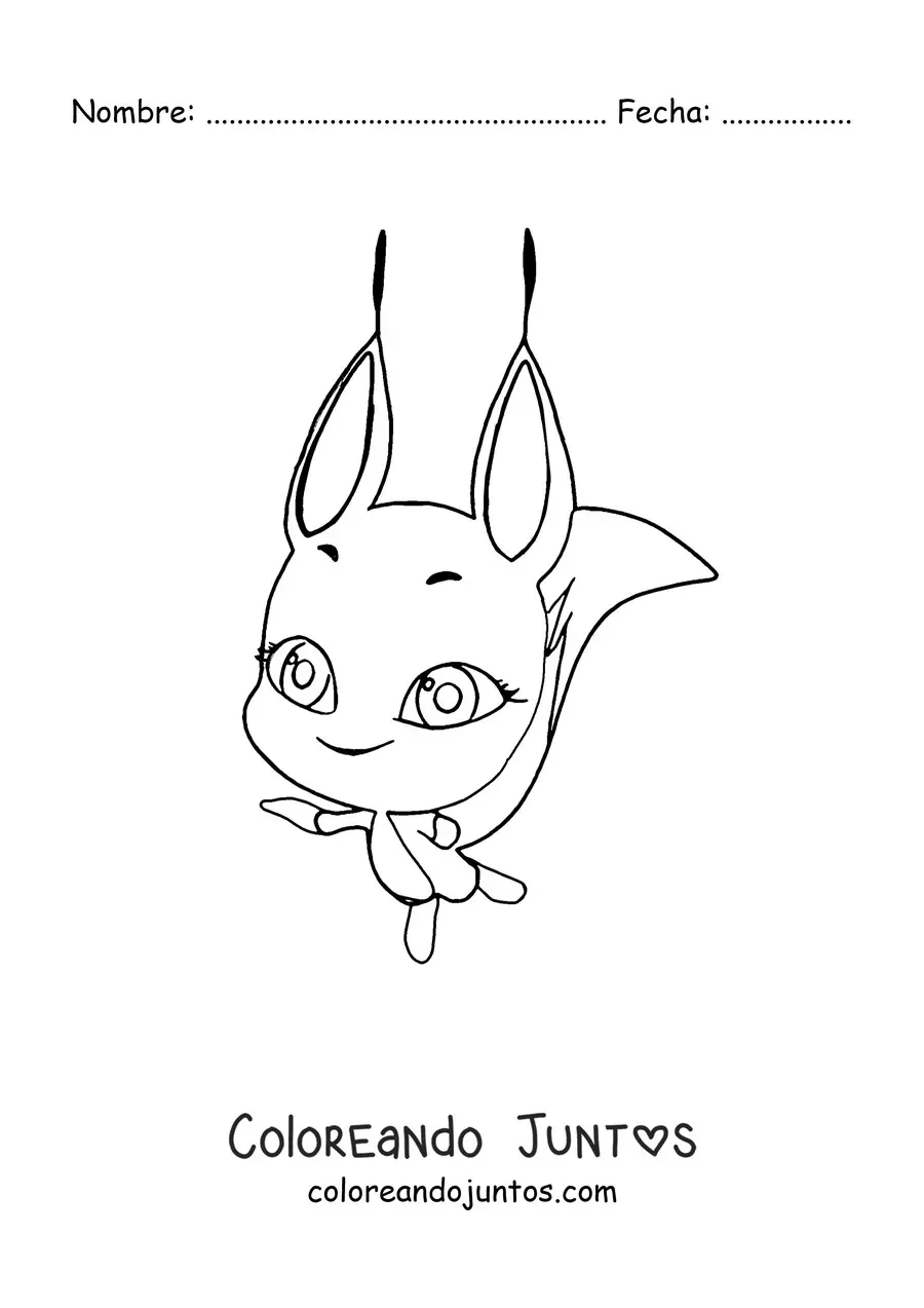 Imagen para colorear de Trixx de Miraculous Ladybug