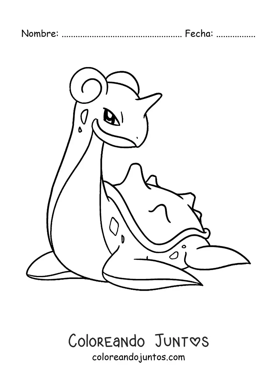 Imagen para colorear del pokémon Lapras