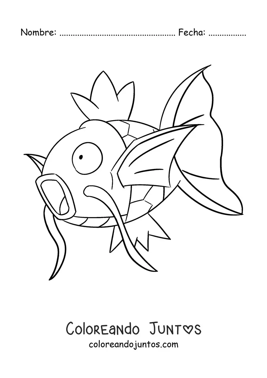 Imagen para colorear del pokémon Magikarp