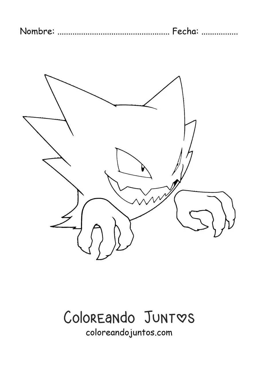 Imagen para colorear del pokémon Haunter