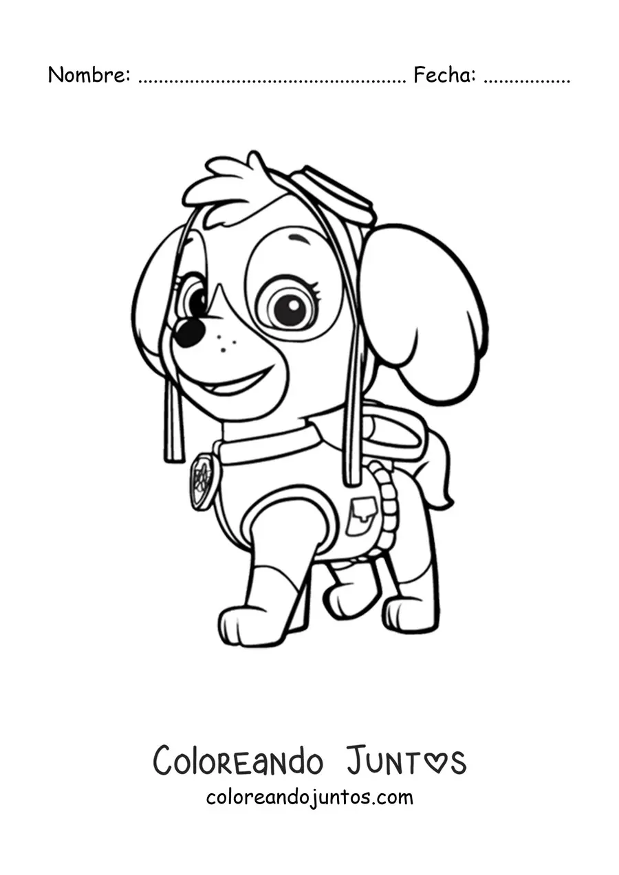 Imagen para colorear de Skye de Paw Patrol