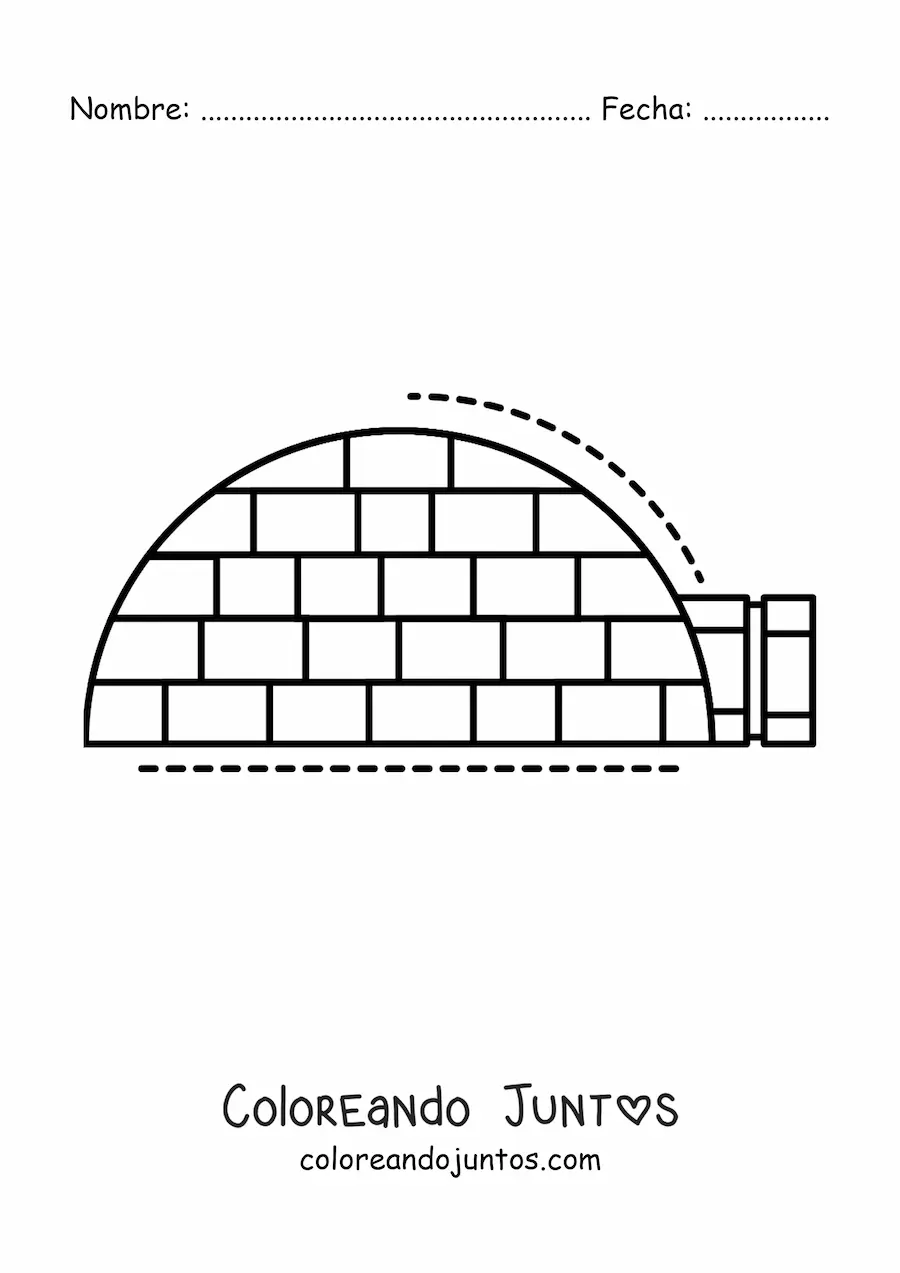 Imagen para colorear de iun glú desde un lado
