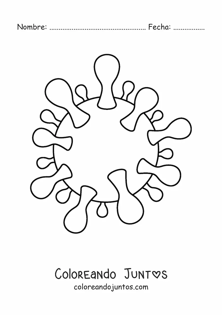 Imagen para colorear de un virus