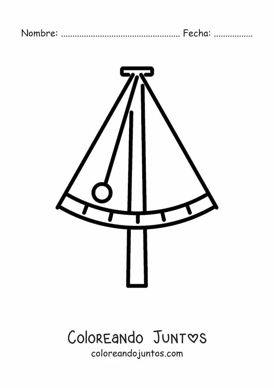 Imagen para colorear de un péndulo